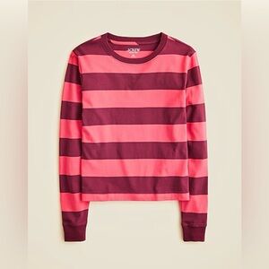 J. Crew Vintage Jersey Long Sleeve T Shirt in Stripe, size M, NWT